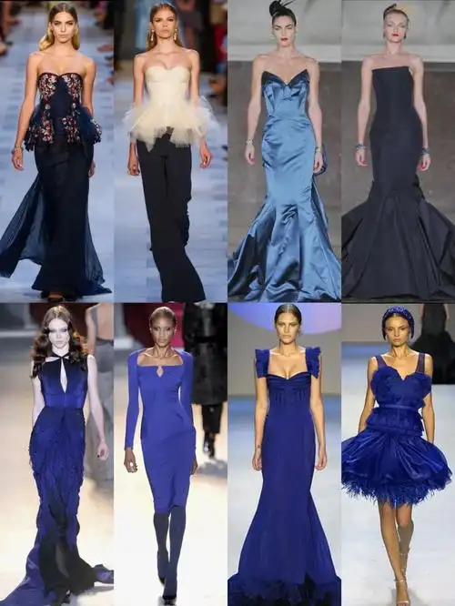 时装合集75 | 墨蓝色系高级定制晚礼服长裙