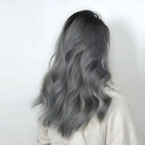 2021新款奶奶灰染发膏灰色蓝灰色流行色自己在家染头发紫灰色褪色膏不