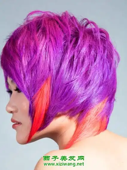 2017女生短发紫色染发颜色 轻松打造与众不同感觉