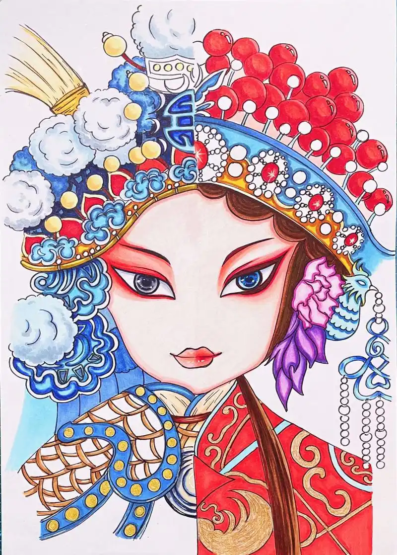 少儿创意美术【京剧】(有课) 创意儿童画【京剧】 非常喜欢的国学课之