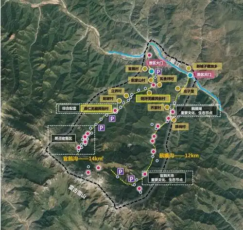 官鹅沟大景区游线设计