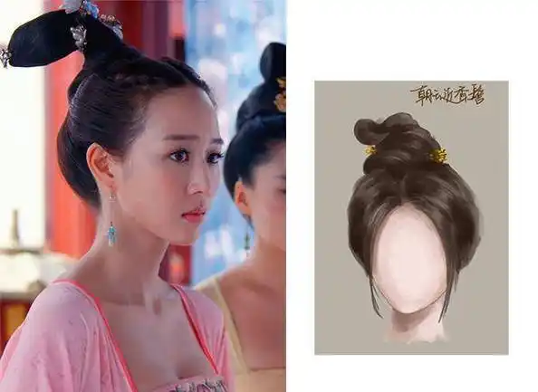 原创红颜自古爱高髻一袭青丝一支琼簪荡漾了多少伊人柔情