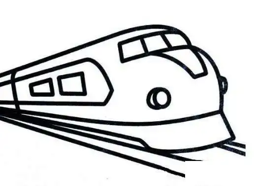 飞驰的小火车简笔画