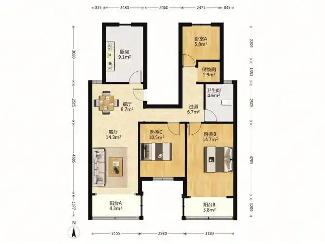 徐汇中环旁一梯一户2000年大平层只要750