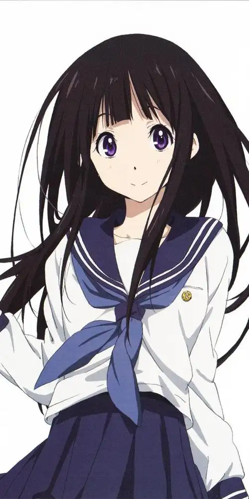 《冰菓》千反田爱瑠,外表清纯,可爱过头的好奇宝宝,全面屏壁纸