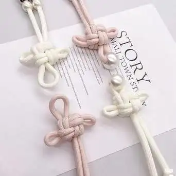 中国结珍珠盘扣手工中式编织国潮羊毛大衣纽扣装饰配件对扣子母扣