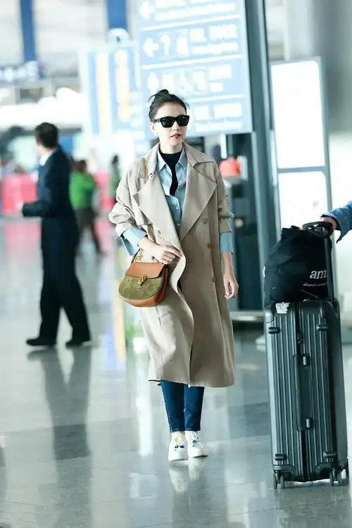 高圆圆风衣干练时尚街拍图片35