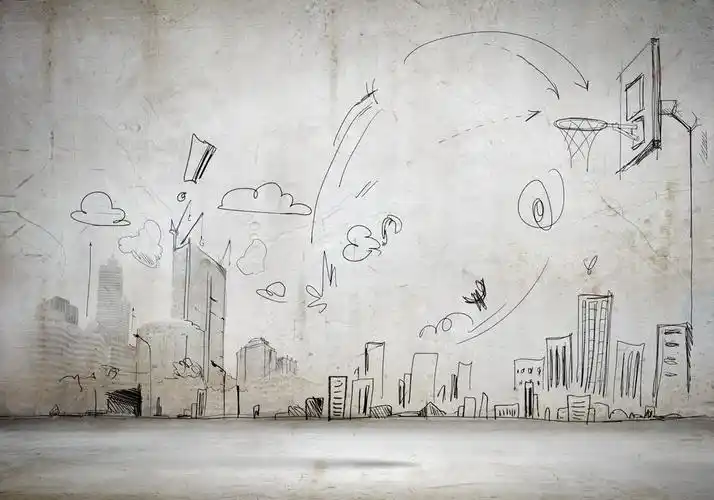 素描,背景,图像,绘画,灰色,墙壁