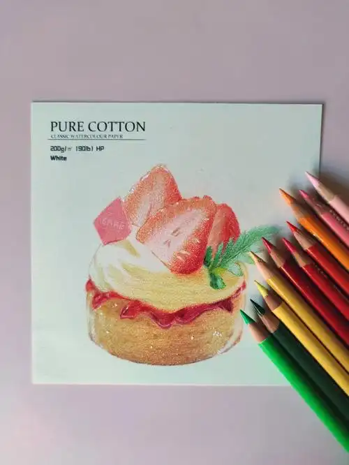 每周打卡350彩铅小蛋糕附过程