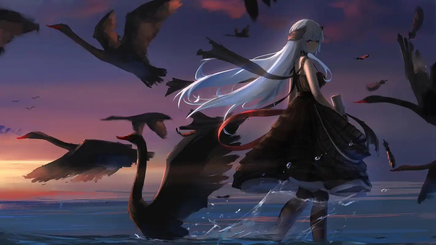 唯美动漫美女插画桌面壁纸_卡通动漫_壁纸下载_美桌网