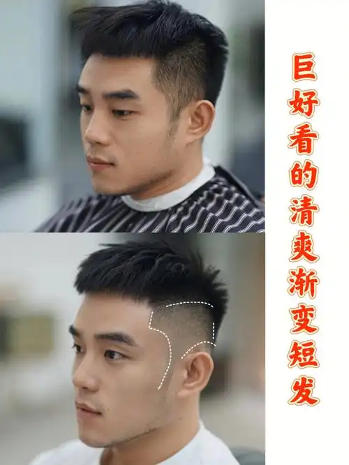 男士发型丨清爽渐变短发不挑人巨好看