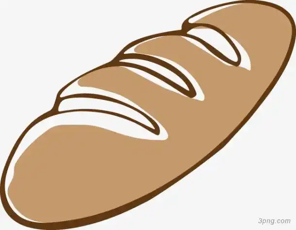 手绘法棍面包png素材透明免抠图片-其他元素-三元素3png.com