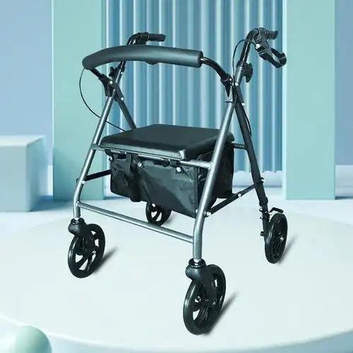 稻承老人助行车四轮行动铝合金老年人助步车防摔倒医疗辅助车sxz