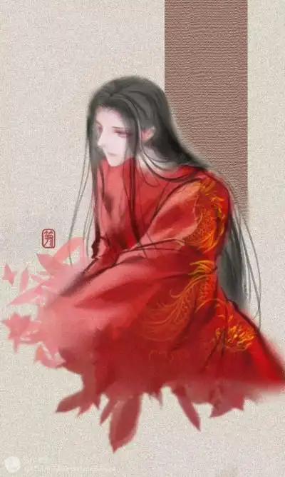 古风_古代_美男_红衣_唯美 侵权删