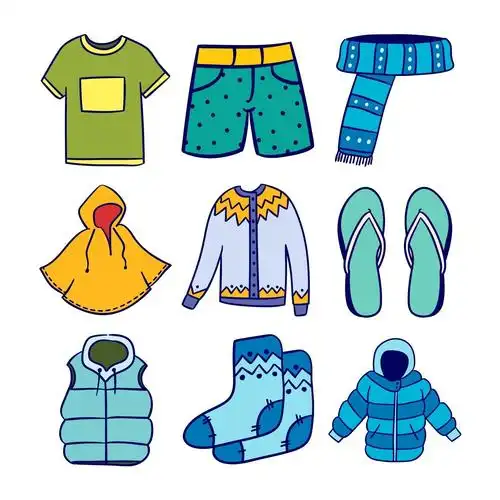 四季季节勾线手绘卡通插画元素