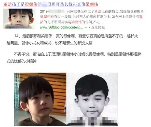 网传董洁与梁朝伟生子刘嘉玲怒了3