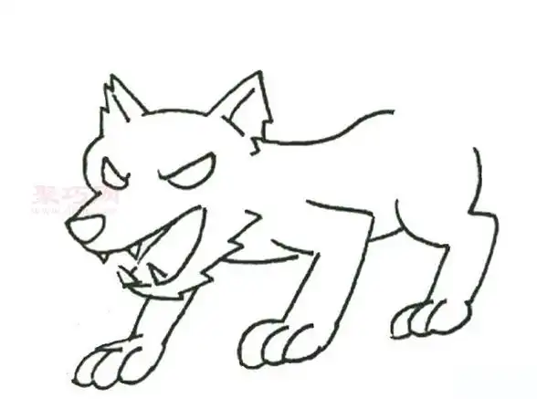 狼怎么画最简单狼简笔画教程