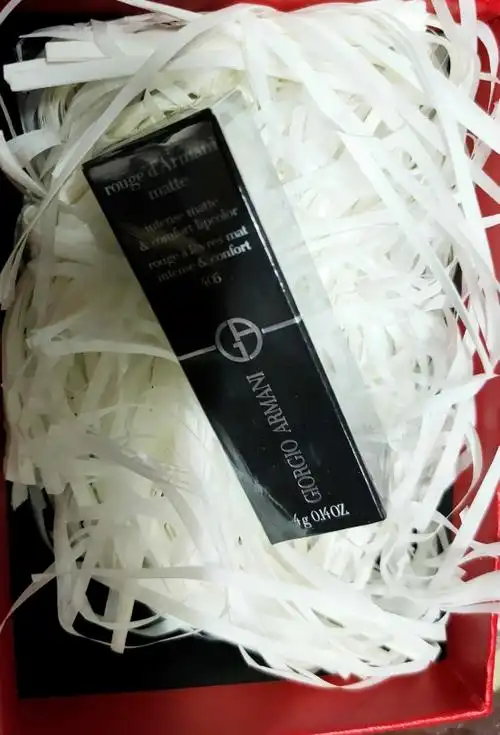 armani阿玛尼口红挚爱红黑管哑光唇膏 405#烤番茄红晒单图