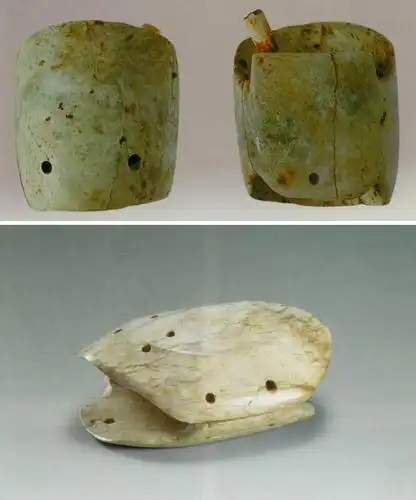 凌家滩玉龟  安徽含山凌家滩墓地出土了写实的玉龟,在其腹甲和背甲