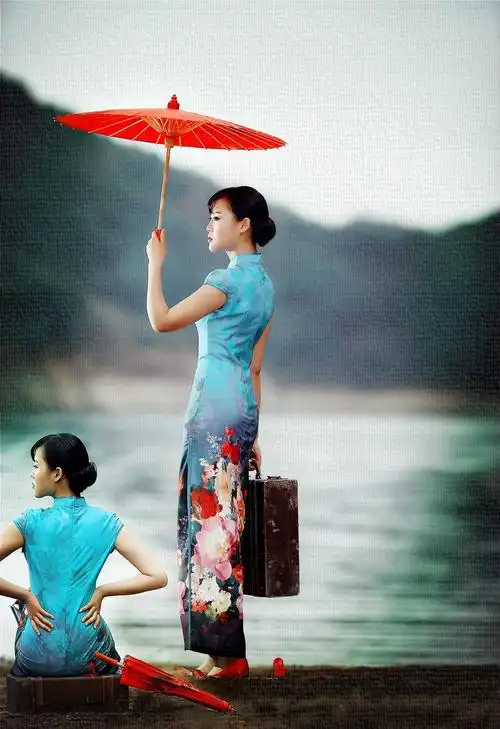 烟雨江南景色美 鸳鸯传情蝴蝶飞 美