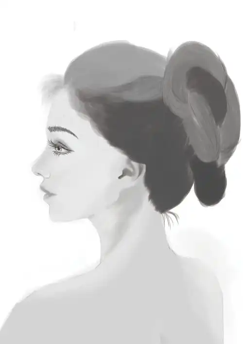 手绘人像侧面|插画|插画习作|颜落凡 - 原创作品 - 站酷 (zcool)