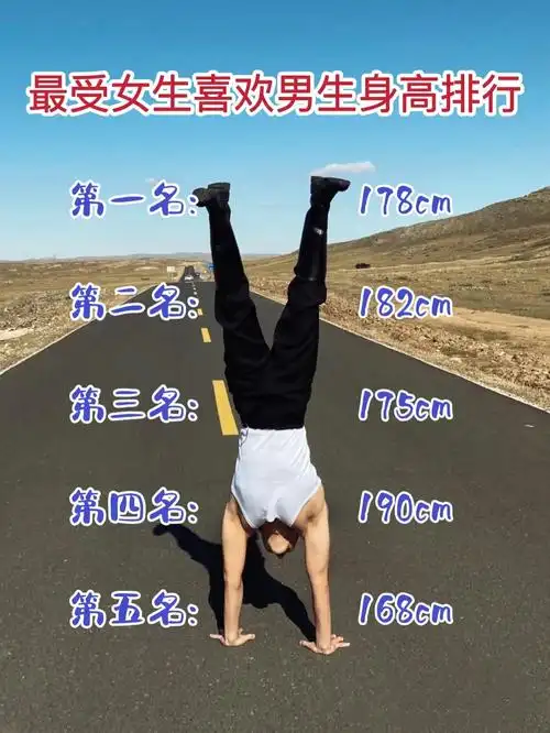 最受女生欢迎的男生身高排行