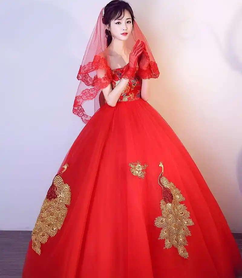 心理测试:4套红色婚纱选中一套,测出你的婚姻生活有多美满!