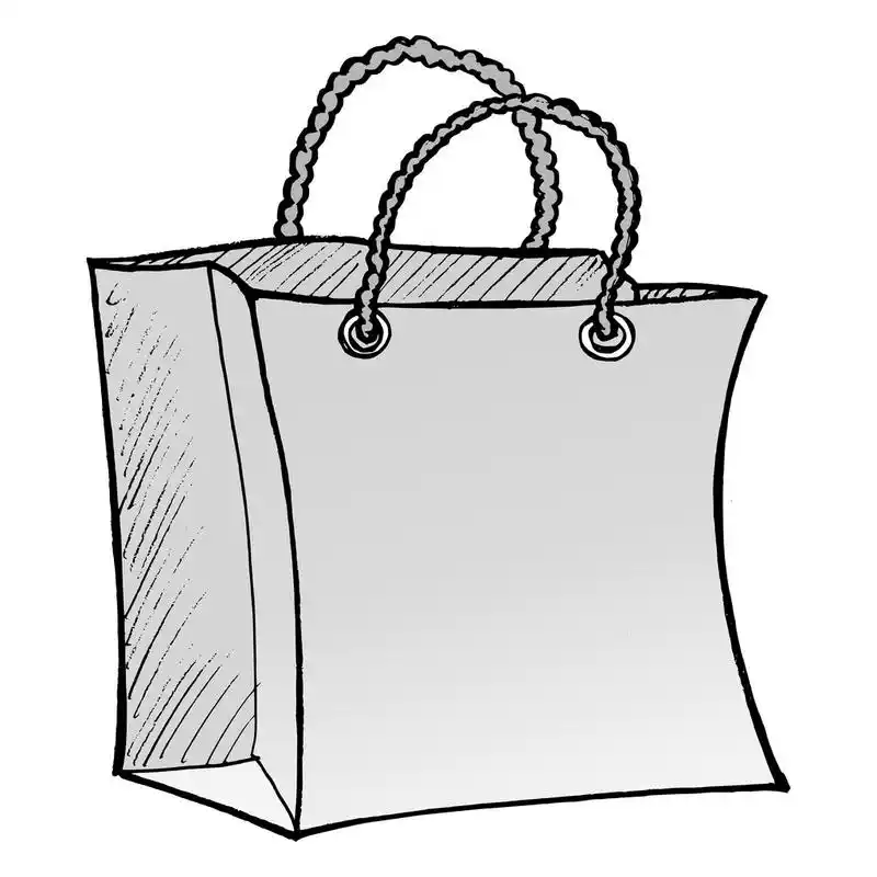 购物袋,手绘, 矢量, 购物袋素描图