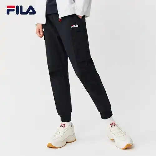 fila斐乐运动长裤2021秋季梭织休闲裤韩版时尚运动长裤