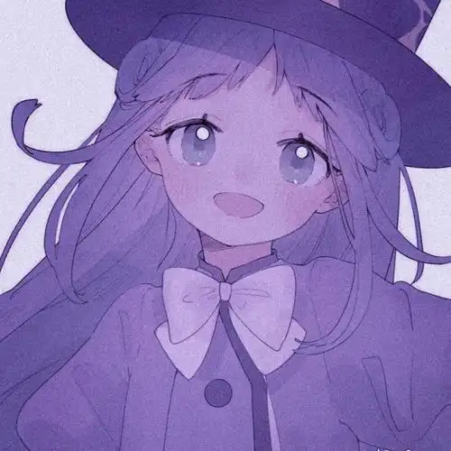 紫色系·动漫女生头像:你的眼睛如宇宙,但没有半点星辰属于我!