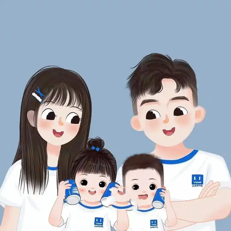 一家四口7915姐姐弟弟7915哥哥妹妹 亲子头像 | 家有儿女 凑