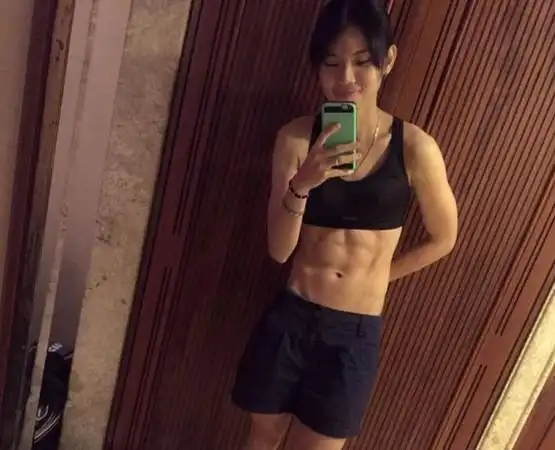 戴资颖透过重训练出结实六块腹肌.(图/翻摄自戴资颖粉丝专页)