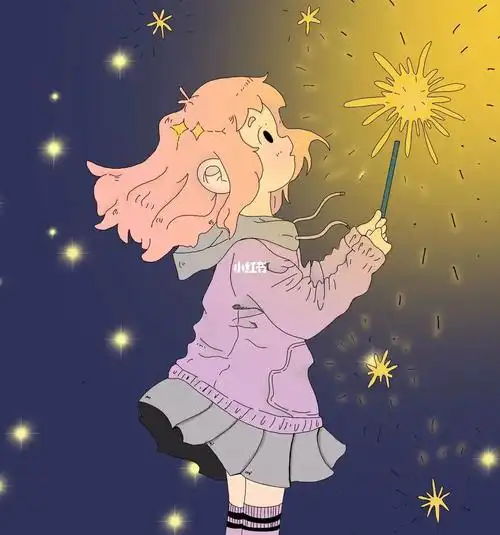 嘟嘟是只猫#画画  #ipad  #插画头像  #过年  #烟花  #超美烟花