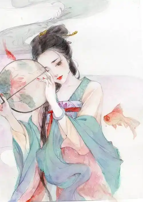 水彩画人物古风水彩画人物古风手绘线稿