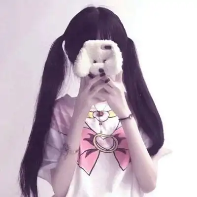 女生手机遮脸可爱头像