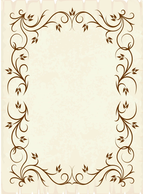 黄色欧式复古花纹装饰展板背景