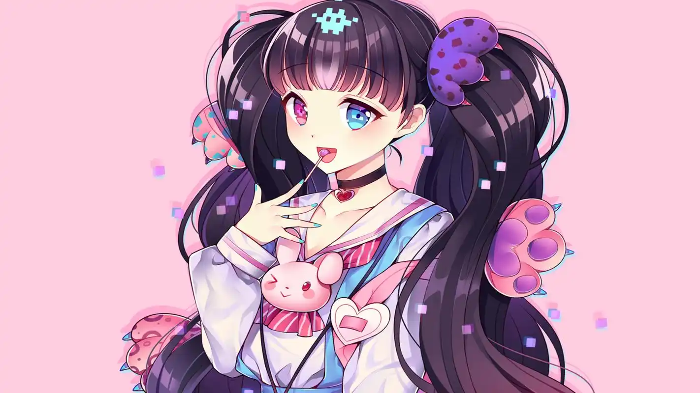 二次元卡通美女高清图片桌面壁纸