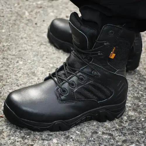 三角新洲款高帮军靴男作战靴防水户外沙漠登山靴军迷特种兵战术靴