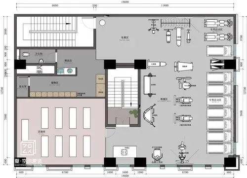 夏·空间营造 | 坚蛋健身房-枫华广场店