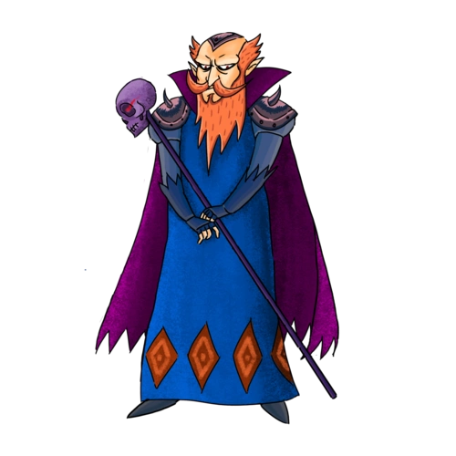手绘黑巫师png素材图片