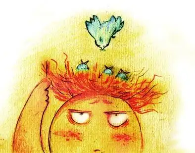 讲的是我的头发乱得像鸟窝.