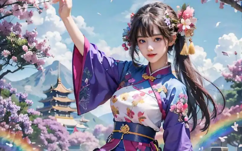 ai绘画026-给粉丝大佬画壁纸07-国风汉服少女(动漫转真人风格cosplay)