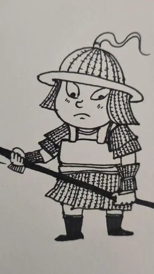 #简笔画#画士兵的简笔画来喽,先画头部哦-度小视