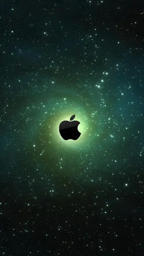 美丽星空下的苹果徽标,锁屏图片,高清手机壁纸,标志-回车桌面