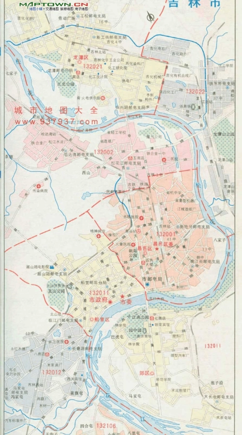 吉林省吉林市区地图