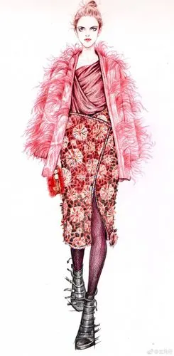 彩铅服装#服装效果图#@手绘工场 @手绘.