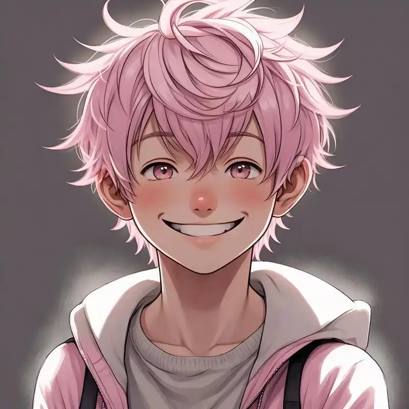 亲们,这次给大家带来一组超级炫酷的粉毛动漫男角色头像!