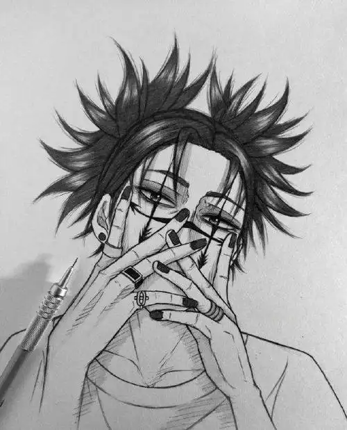 动漫人物素描手绘作品