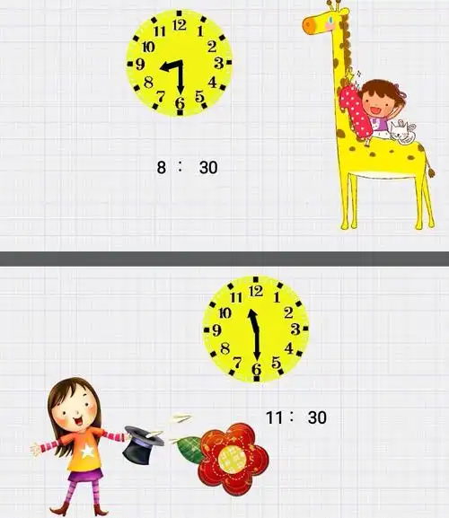 提前购买好了非常精美的卡通时钟制作材料包让小朋友们自己动手进行