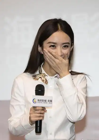 赵丽颖出席《乘风破浪》影迷见面会 与韩寒搭戏捶胸